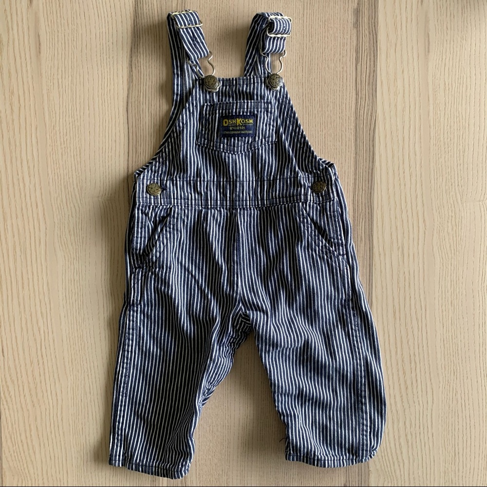 Oshkosh B’gosh Blue & White Striped Overalls